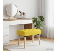 vidaXL Panchina trapuntata a canale Giallo Chiaro 60 x 40 x 45 cm, Panca rettangolare moderna, imbottitura a canali, elegante arredamento, versatile per corridoio, soggiorno, sala da pranzo