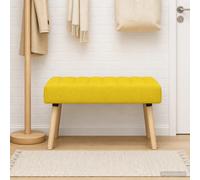 vidaXL Panchina trapuntata a canale Giallo Chiaro 80 x 40 x 46 cm, Panca rettangolare moderna, imbottitura a canali, elegante arredamento, versatile per corridoio, soggiorno, sala da pranzo