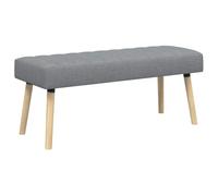 vidaXL Panchina trapuntata a canale Grigio Chiaro 110 x 40 x 46 cm, Panca rettangolare moderna, imbottitura a canali, elegante arredamento, versatile per corridoio, soggiorno, sala da pranzo