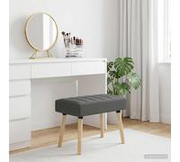 vidaXL Panchina trapuntata a canale Grigio Scuro 60 x 40 x 45 cm, Panca rettangolare moderna, imbottitura a canali, elegante arredamento, versatile per corridoio, soggiorno, sala da pranzo