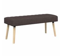 vidaXL Panchina trapuntata a canale Marrone Scuro 110 x 40 x 46 cm, Panca rettangolare moderna, imbottitura a canali, elegante arredamento, versatile per corridoio, soggiorno, sala da pranzo