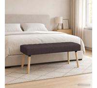 vidaXL Panchina trapuntata a canale Marrone Scuro 110 x 40 x 46 cm, Panca rettangolare moderna, imbottitura a canali, elegante arredamento, versatile per corridoio, soggiorno, sala da pranzo