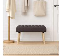 vidaXL Panchina trapuntata a canale Marrone Scuro 80 x 40 x 46 cm, Panca rettangolare moderna, imbottitura a canali, elegante arredamento, versatile per corridoio, soggiorno, sala da pranzo