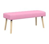 vidaXL Panchina trapuntata a canale Rosa 110 x 40 x 46 cm Tessuto, Panca rettangolare moderna, imbottitura a canali, elegante arredamento, versatile per corridoio, soggiorno, sala da pranzo