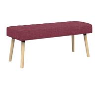 vidaXL Panchina trapuntata a canale Rosso Vino 110 x 40 x 46 cm, Panca rettangolare moderna, imbottitura a canali, elegante arredamento, versatile per corridoio, soggiorno, sala da pranzo