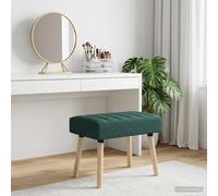 vidaXL Panchina trapuntata a canale Verde Scuro 60 x 40 x 45 cm, Panca rettangolare moderna, imbottitura a canali, elegante arredamento, versatile per corridoio, soggiorno, sala da pranzo