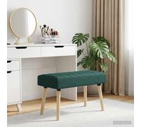 vidaXL Panchina trapuntata a canale Verde Scuro 80 x 40 x 46 cm, Panca rettangolare moderna, imbottitura a canali, elegante arredamento, versatile per corridoio, soggiorno, sala da pranzo