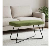 vidaXL panchina Tinta unita Verde chiaro 80 x 40 x 45 cm Velluto, Panca moderna, versatile per interni, arredo alla moda, design semplice, sala, cucina, camera, corridoio