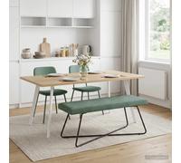 vidaXL panchina Verde Mare 110 x 40 x 45 cm Velluto