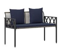 vidaXL Panchine da esterno 2 -Seater 116 x 56 x 75 cm polyrattan,