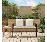 vidaXL Panchine da esterno 2 -Seater 116 x 56 x 75 cm polyrattan