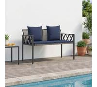 vidaXL Panchine da esterno 2 -Seater 116 x 56 x 75 cm polyrattan