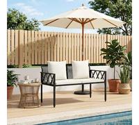 vidaXL Panchine da esterno 2 -Seater 116 x 56 x 75 cm polyrattan