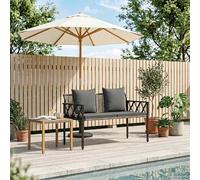 vidaXL Panchine da esterno 2 -Seater 116 x 56 x 75 cm polyrattan