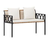 vidaXL Panchine da esterno 2 -Seater 116 x 56 x 75 cm polyrattan,