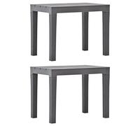 vidaXL Panchine da Giardino 2 pz Mocca in Plastica