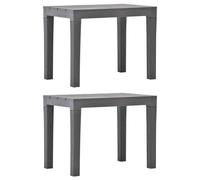 vidaXL Panchine da Giardino 2 pz Mocca in Plastica