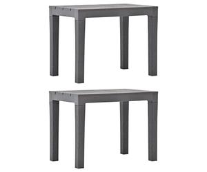 vidaXL Panchine da Giardino 2 pz Mocca in Plastica