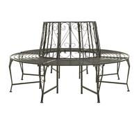 vidaXL Panchine per alberi 1-Numero di posti Ø 160 x 89 cm Acciaio
