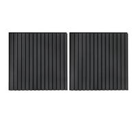 vidaXL Pannelli Acustici da Parete 2 pz Doghe Rovere Impiallacciato, pannello acustico, pannello fonoassorbente, pannello fonoassorbente