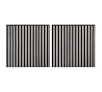 vidaXL Pannelli Acustici da Parete 2 pz Doghe Rovere Impiallacciato, pannello acustico, pannello fonoassorbente, pannello fonoassorbente