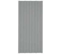 vidaXL Pannelli da Tetto 12 pz in Acciaio Zincato Grigio 100x45 cm