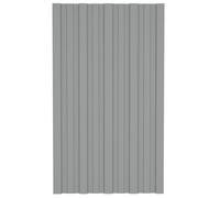 vidaXL Pannelli da Tetto 36 pz in Acciaio Zincato Grigio 80x45 cm
