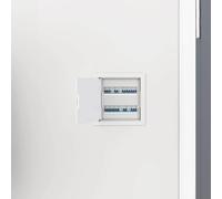 vidaXL Pannelli di Accesso 2 pz Bianco col.creme+ tetto antracite, tubo argento scuro come campione e link Plastica ABS