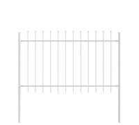 vidaXL Pannelli di recinzione in acciaio minimalista per esterni | Bianco verniciato a polvere | Soluzione durevole ed elegante per i confini | Set da 4 | Perfetto per delimitare aree