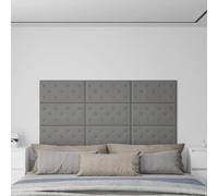 vidaXL Pannelli Murali 12 pz Grigi 60x30 cm Similpelle 2,16 m²