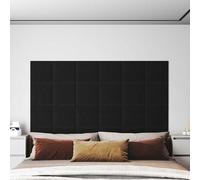 vidaXL Pannelli Murali 12 pz Neri 30x30 cm in Tessuto 1,08 m²