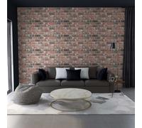 vidaXL Pannelli Murali 3D con Mattoni Marrone Scuro e Grigio 10 pz EPS
