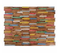 vidaXL Pannelli per Pareti 10 pz 1,03 m² in Legno Massello di Teak