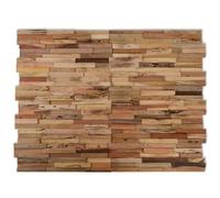 Pannelli per pareti 10 pz 1,03 m² in legno riciclato di teak