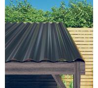 vidaXL Pannelli per Tetto 12 pz Acciaio Verniciato Antracite 100x36 cm