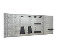 vidaXL Pannelli per Utensili a Parete 4 pz 40x58 cm Acciaio
