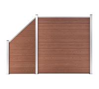 VIDAXL - Pannelli Recinzione 1 Quadrato 1 Inclinato 273x186 Cm Marrone