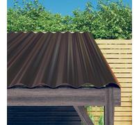 vidaXL Pannelli Tetto 12pz Acciaio Verniciato Polvere Marrone 100x36cm