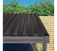 vidaXL Pannelli Tetto 36 pz Acciaio Verniciato Polvere Marrone 80x36cm