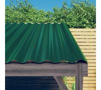 vidaXL Pannelli Tetto 36pz Acciaio Verniciato a Polvere Verde 80x36 cm