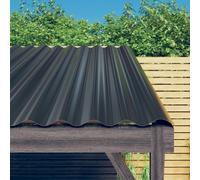 vidaXL Pannelli Tetto 36pz Acciaio Verniciato Polvere 60x36 Antracite