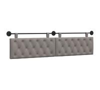 vidaXL Pannello anteriore sospeso montato a parete, 210 x 55 x 7 cm, tessuto, camera da letto, testiera rettangolare in tessuto, design moderno da parete, schienale morbido, risparmio di spazio