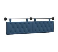 vidaXL Pannello anteriore sospeso montato a parete, blu, 190 x 55 x 7 cm, in tessuto, camera da letto, testa rettangolare in tessuto, design moderno da parete, schienale morbido imbottito, risparmio