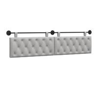 vidaXL Pannello anteriore sospeso montato a parete, grigio nuvola, 210 x 55 x 7 cm, in tessuto, camera da letto, testa rettangolare in tessuto, design moderno da parete, schienale morbido, risparmio