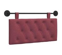 vidaXL Pannello anteriore sospeso montato a parete rosso vinaccia 100 x 55 x 7 cm, in tessuto, camera da letto, testa rettangolare in tessuto, design moderno da parete, schienale morbido imbottito