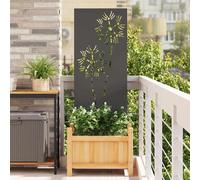 vidaXL Pannello Decorativo da Giardino Altro Nero 50 x 140 cm