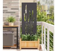 vidaXL Pannello Decorativo da Giardino Nero 50 x 140 cm