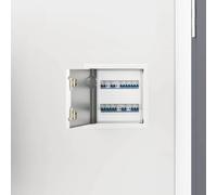 vidaXL Pannello di Accesso 2 pz Bianco 23 x 23 x 3 cm Acciaio