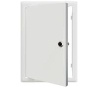 vidaXL Pannello di Accesso Sicuro 20 x 30 cm Bianco con Finitura Opaca in Acciaio Rivestito a Polvere, Serratura a Chiave, per Interno e Esterno, Durevole, Facile da Installare, Superficie Liscia e