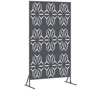 vidaXL Pannello di Recinzione Metallico da Esterno Antracite con Motivo a Petalo | Design Moderno e Grande, Robusto e Perfetto per Giardini, Spazi Esterni e Buffet. Recinzione Decorativa per Giardin